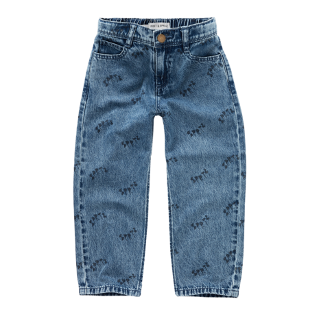 Sproet & Sprout | Straight denim pants SPRT& print  | Blue denim