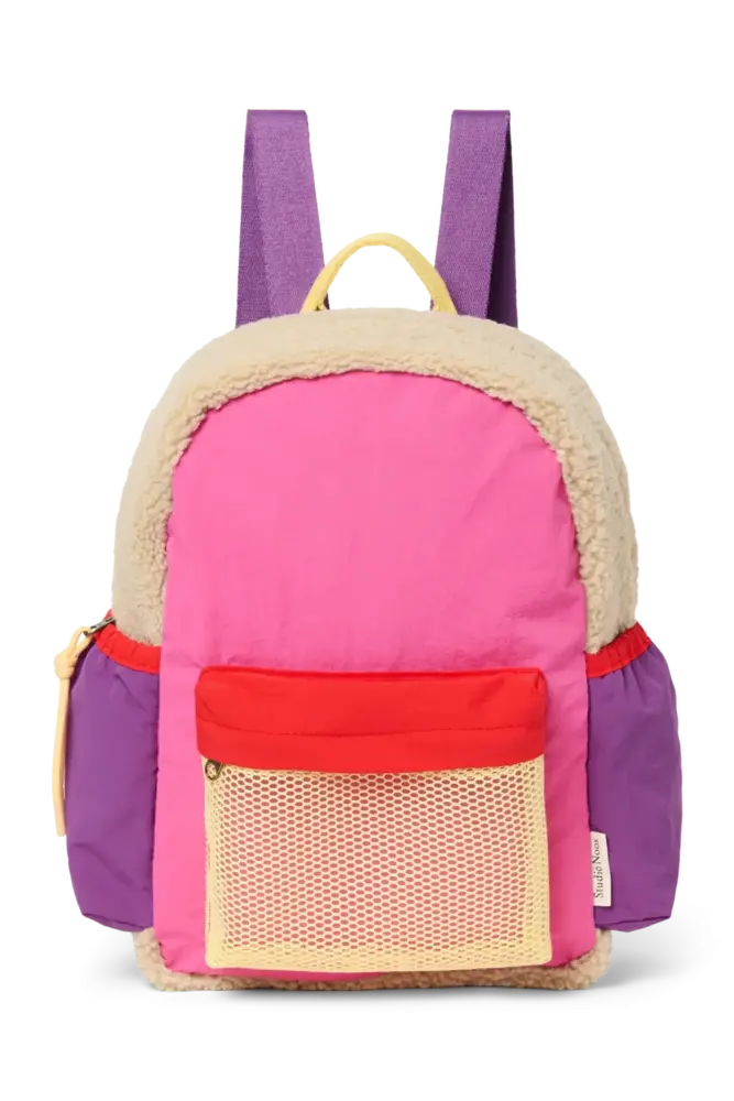 Studio Noos Studio Noos | Patchwork Midi Backpack | Bright Pink