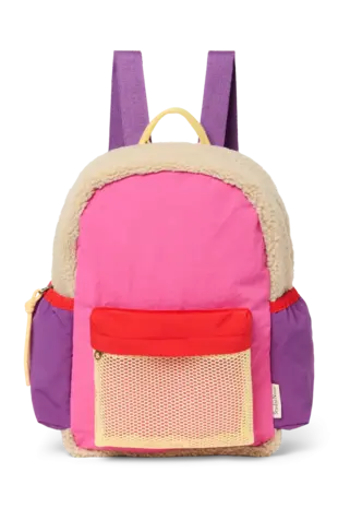 Studio Noos Studio Noos | Patchwork Midi Backpack | Bright Pink