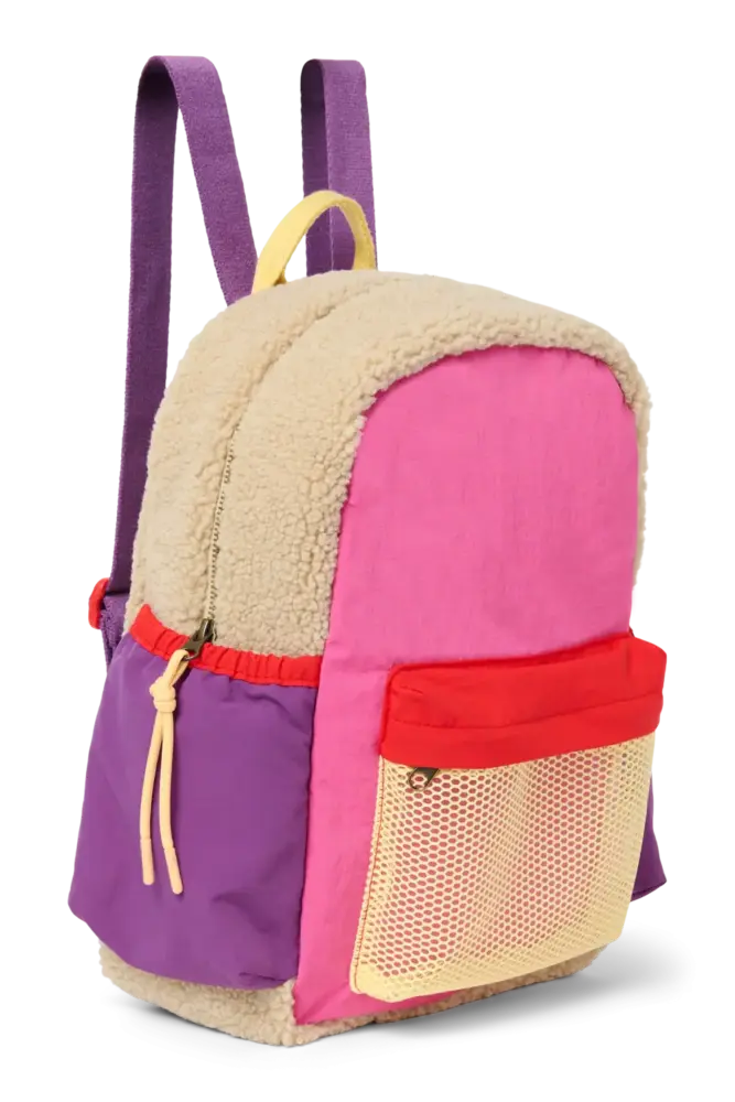 Studio Noos Studio Noos | Patchwork Midi Backpack | Bright Pink
