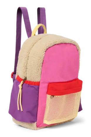 Studio Noos Studio Noos | Patchwork Midi Backpack | Bright Pink