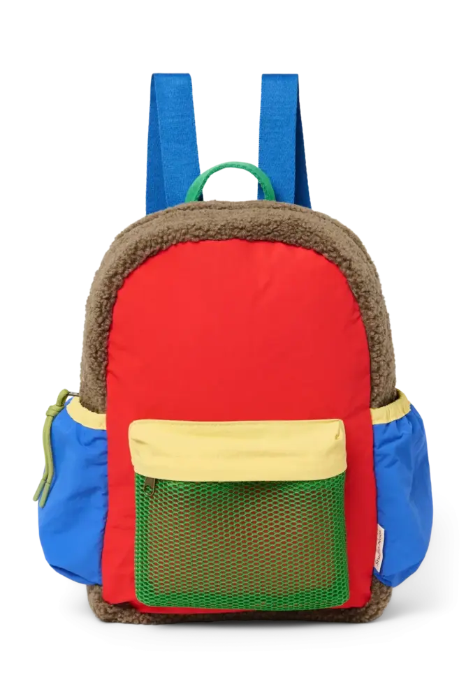 Studio Noos Studio Noos | Patchwork Midi Backpack | Fiery Red