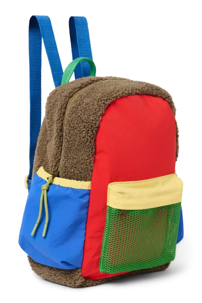 Studio Noos Studio Noos | Patchwork Midi Backpack | Fiery Red