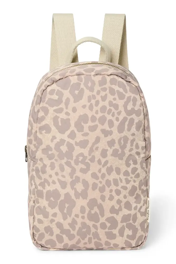 Studio Noos Studio Noos | Beige Puffy Leopard | Mini Backpack