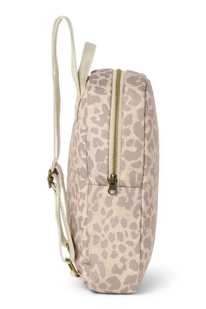 Studio Noos Studio Noos | Beige Puffy Leopard | Mini Backpack