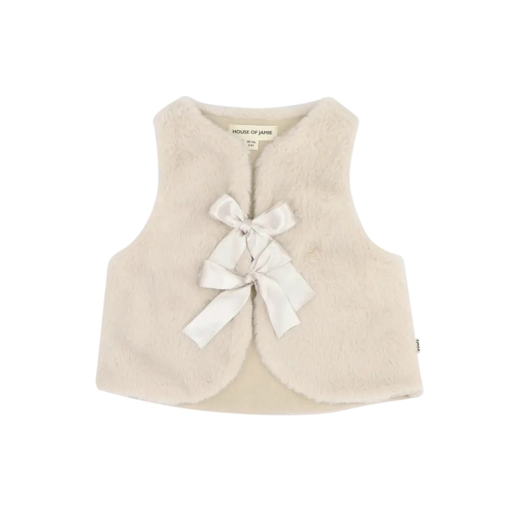 House of Jamie House of Jamie | Soft Fur Bodywarmer | Marshmellow (Fake Fur)