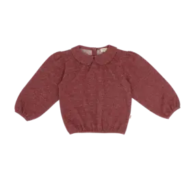 House of Jamie House of Jamie | Puff Balloon Collar Jumper | Ruby Sparkle