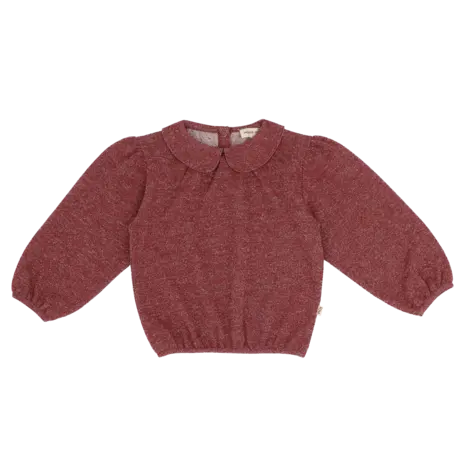 House of Jamie House of Jamie | Puff Balloon Collar Jumper | Ruby Sparkle