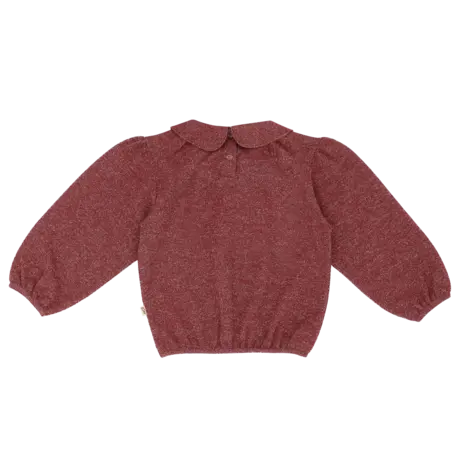 House of Jamie House of Jamie | Puff Balloon Collar Jumper | Ruby Sparkle
