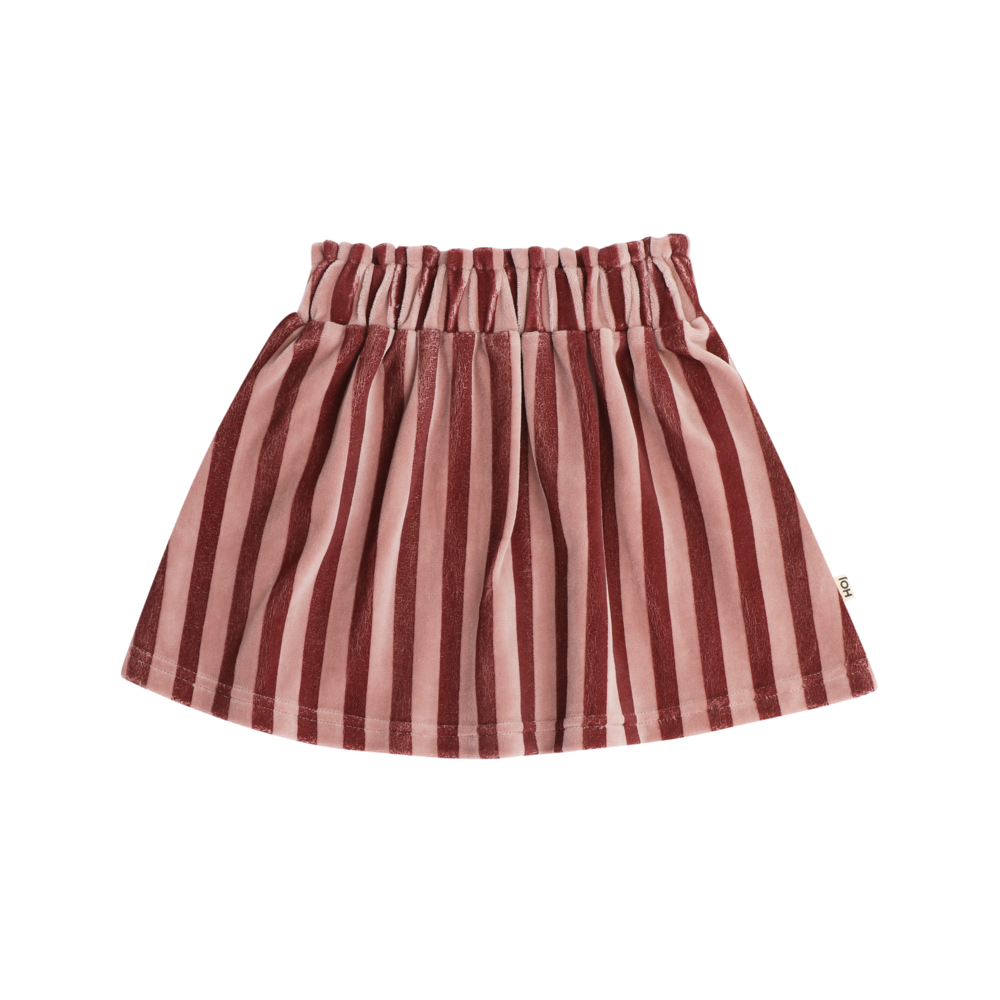 House of Jamie House of Jamie | Skater Skirt | Ruby Stripes (Velvet)