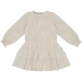House of Jamie House of Jamie | Ruffled Dress (LS) | Sandshell Glamour (Tweed Jacquard) House of Jamie House of Jamie | Ruffled Dress (LS) | Sandshell Glamour (Tweed Jacquard)