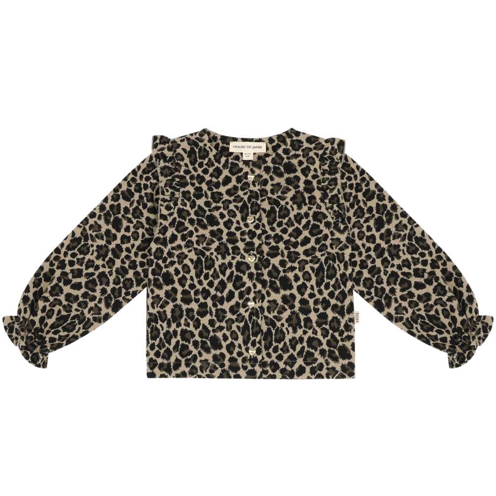 House of Jamie House of Jamie | Preppy Cardigan | Leopard Moonlight (Jacquard)