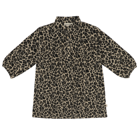 House of Jamie House of Jamie | Shirt Collar Dress | Leopard Moonlight (Jacquard)
