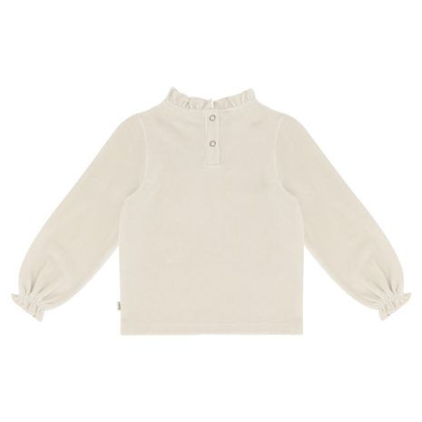 House of Jamie House of Jamie | Frill Collar Jumper | Sandshell (Rib Velvet)