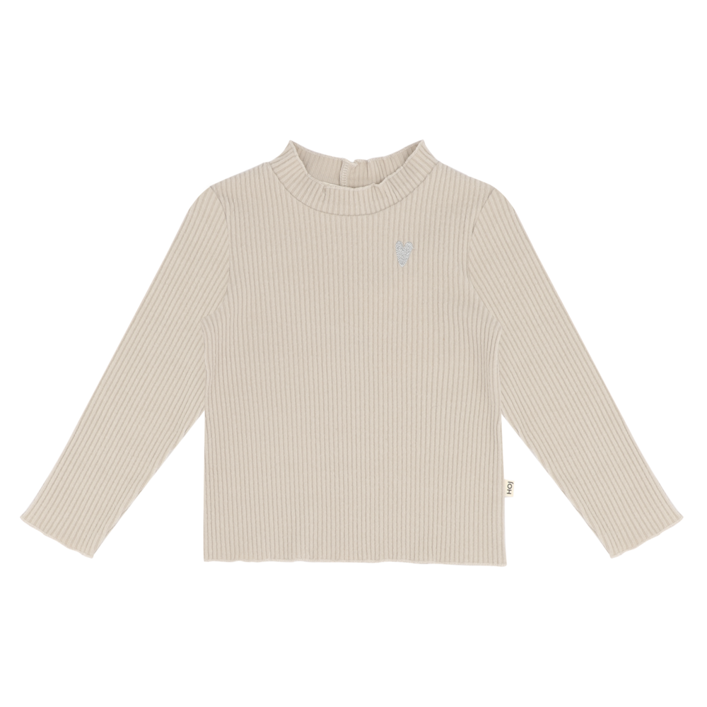 House of Jamie House of Jamie | Turtleneck Tee | Beige (Rib Fleece)