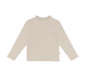 House of Jamie House of Jamie | Turtleneck Tee | Beige (Rib Fleece)