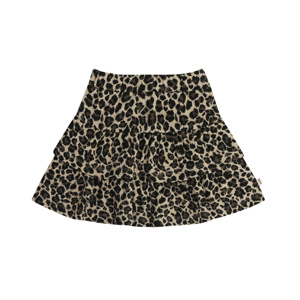 House of Jamie House of Jamie | Ruffled Skirt | Leopard Moonlight (Jacquard)