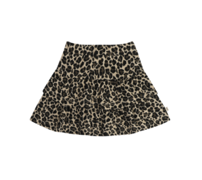 House of Jamie House of Jamie | Ruffled Skirt | Leopard Moonlight (Jacquard)