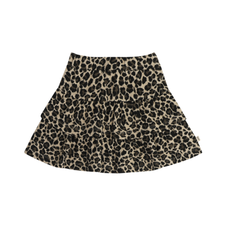 House of Jamie House of Jamie | Ruffled Skirt | Leopard Moonlight (Jacquard)