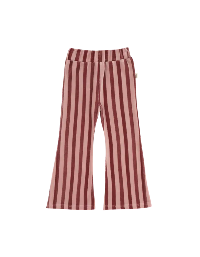 House of Jamie House of Jamie | Flared Pants | Ruby Stripes (Velvet)