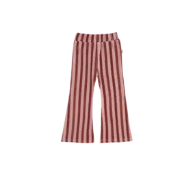 House of Jamie House of Jamie | Flared Pants | Ruby Stripes (Velvet)