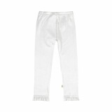 House of Jamie House of Jamie | Frill Leggings | Silver Metallic (Rib) House of Jamie House of Jamie | Frill Leggings | Silver Metallic (Rib)
