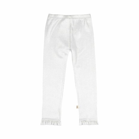 House of Jamie House of Jamie | Frill Leggings | Silver Metallic (Rib)