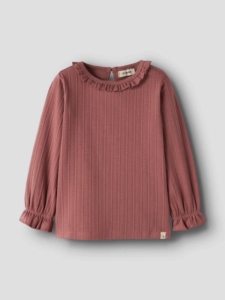 Lil ' Atelier Lil ' Atelier | NMFONELA LS SLIM TOP LIL | Withered Rose