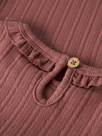 Lil ' Atelier Lil ' Atelier | NMFONELA LS SLIM TOP LIL | Withered Rose