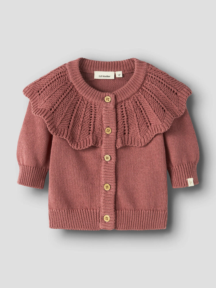 Lil ' Atelier Lil ' Atelier | NBFNODA LS KNIT CARD LIL | Withered Rose