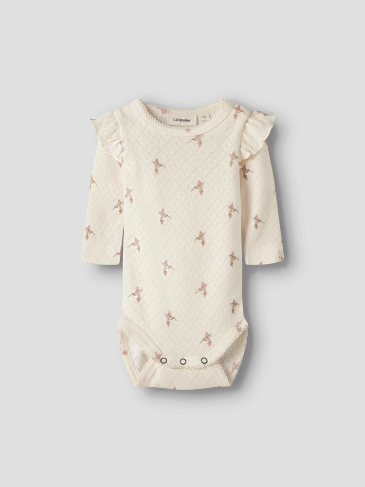 Lil ' Atelier Lil ' Atelier | NBFRACHELLO TYL LS SLIM BODY HEA LIL | Turtledove BIRD