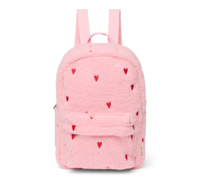 Studio Noos Studio Noos | Teddy Midi Backpack | Hearts | Light Pink Hearts