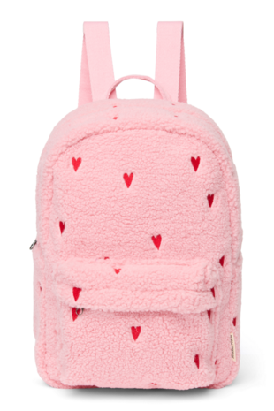 Studio Noos Studio Noos | Teddy Midi Backpack | Hearts | Light Pink Hearts