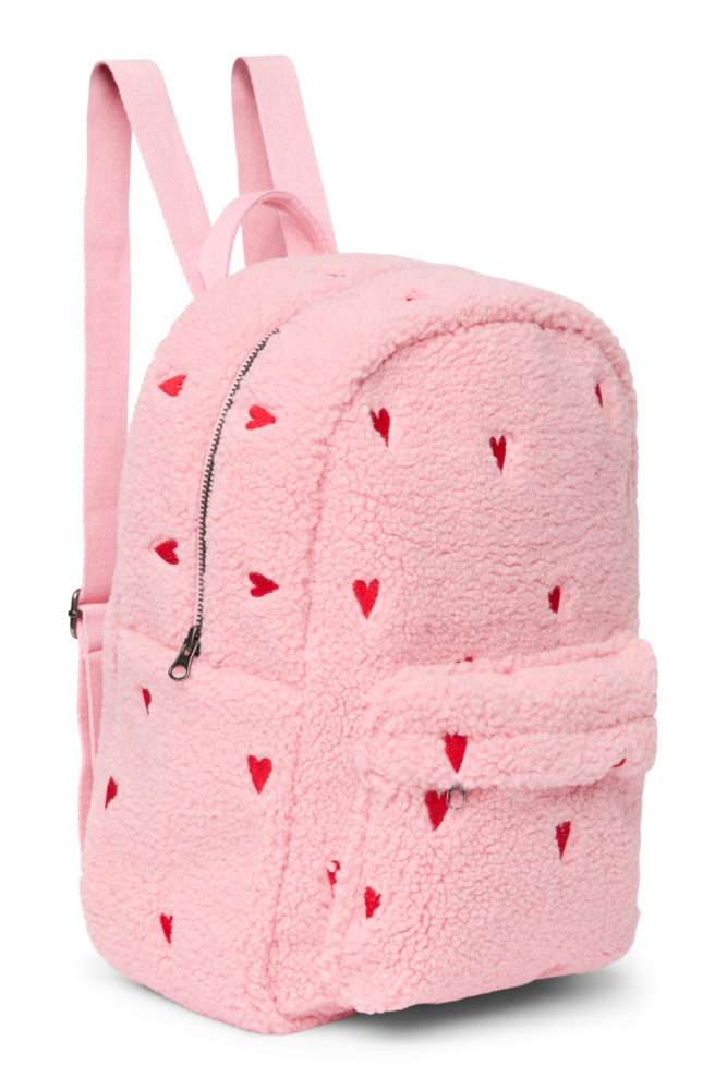 Studio Noos Studio Noos | Teddy Midi Backpack | Hearts | Light Pink Hearts