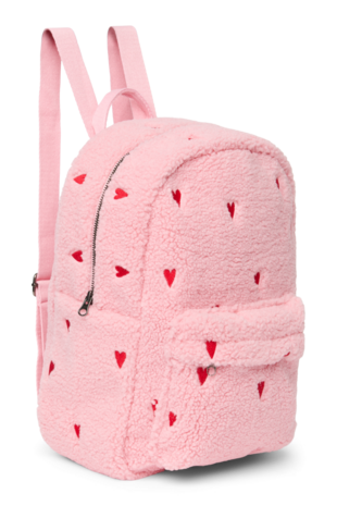 Studio Noos Studio Noos | Teddy Midi Backpack | Hearts | Light Pink Hearts