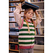 Sproet & Sprout Sproet & Sprout | Knitted vest stripes  | Deep green