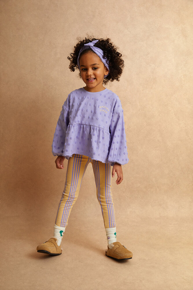 Sproet & Sprout Sproet & Sprout | Winter legging purple stripes | Sand