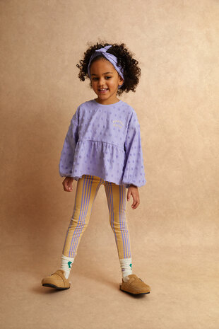 Sproet & Sprout Sproet & Sprout | Winter legging purple stripes | Sand