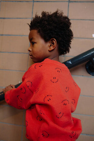 Sproet & Sprout Sproet & Sprout | Sweatshirt Club Chaos print  | Vivid red