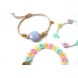 LOVE issue LOVE issue | Bracelet | Happy Smiley | Light blue/orange