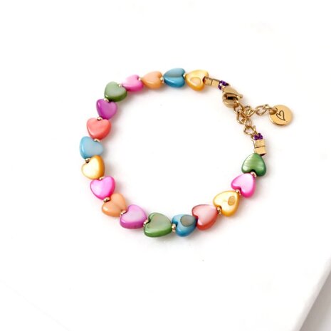 LOVE issue LOVE issue | Bracelet | Shell hearts | Colorful T1