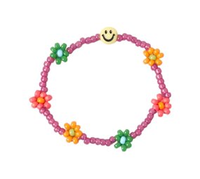LOVE issue LOVE issue | Bracelet | Daisy | Smiley plum T1