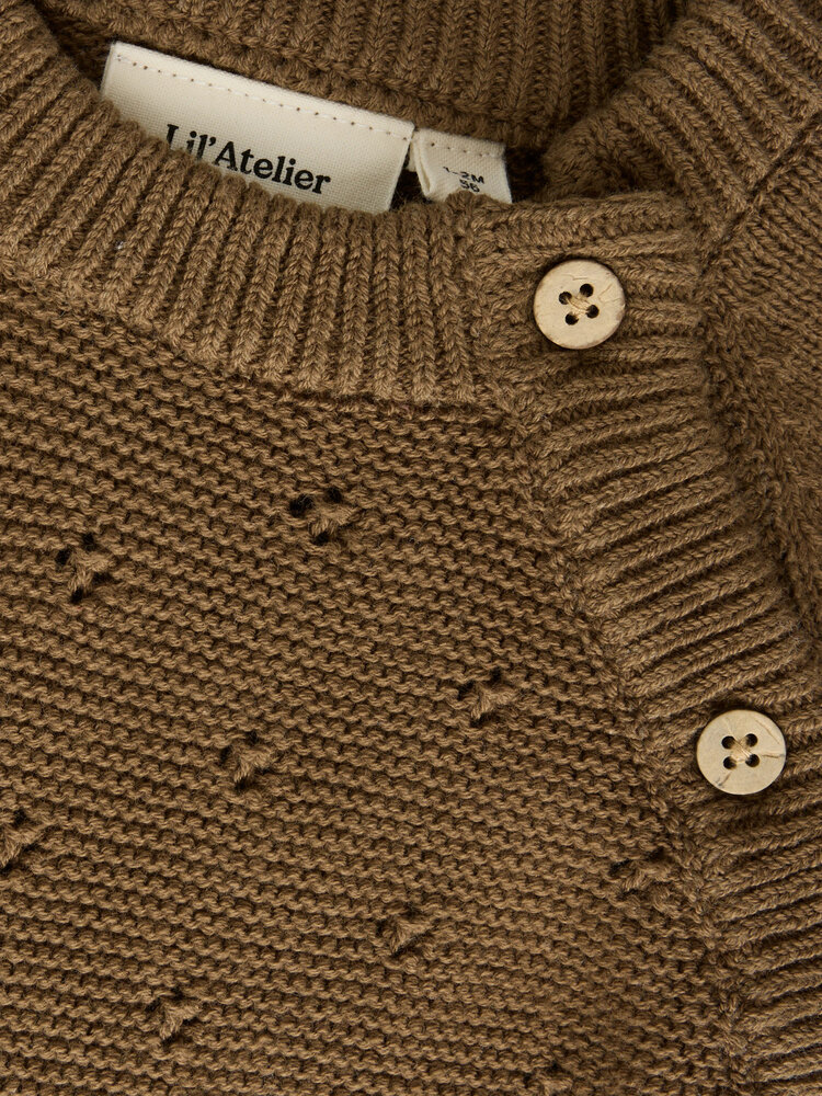 Lil ' Atelier Lil ' Atelier | NBNLAGUNA LS WRAP KNIT LIL | Teak