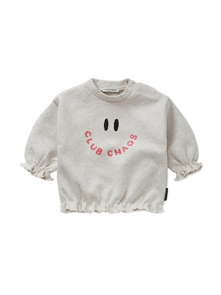 Sproet & Sprout Sproet & Sprout | Baby girls top Club Chaos | Ivory melee
