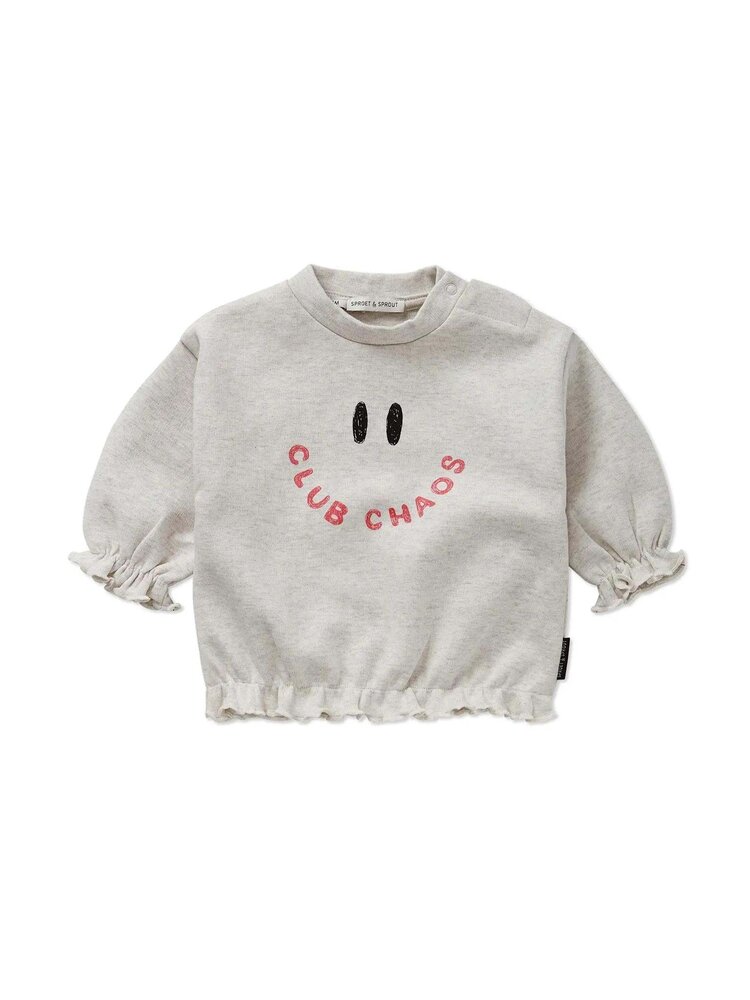 Sproet & Sprout Sproet & Sprout | Baby girls top Club Chaos | Ivory melee