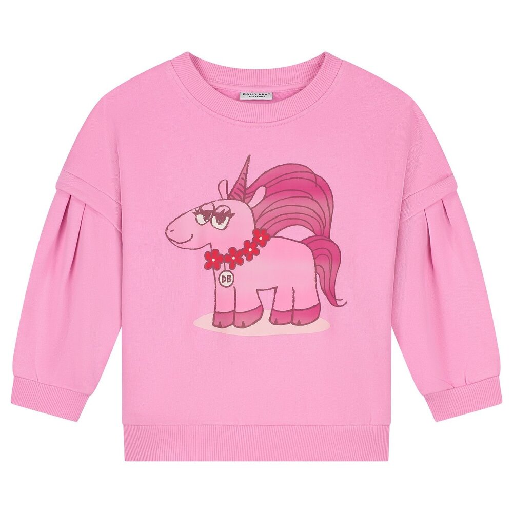 Daily Brat Daily Brat | Sassy Unicorn Sweater Pink