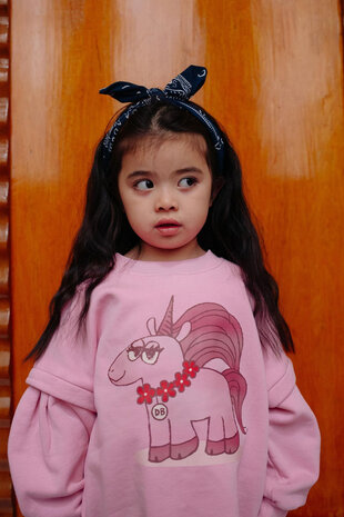 Daily Brat Daily Brat | Sassy Unicorn Sweater Pink