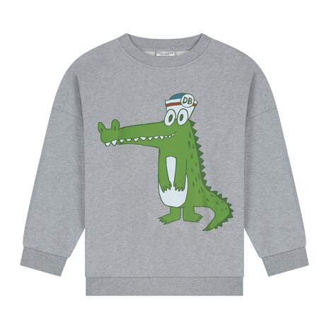 Daily Brat Daily Brat | Loco Croco Sweater Grey Melange
