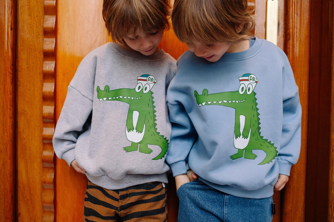 Daily Brat Daily Brat | Loco Croco Sweater Grey Melange