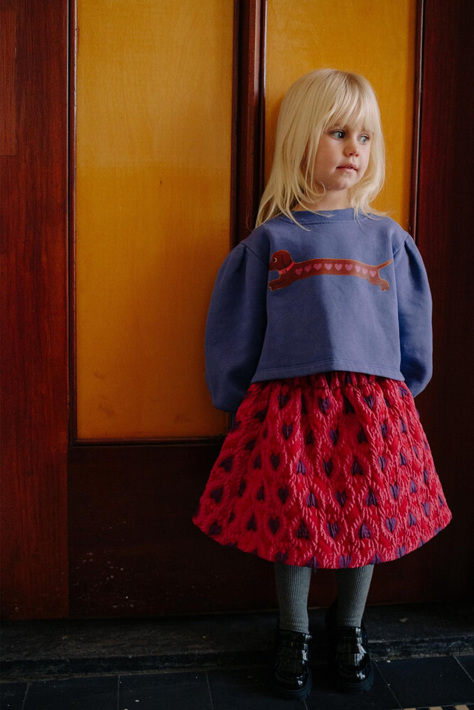 Daily Brat Daily Brat | Heart Dog Cropped Sweater